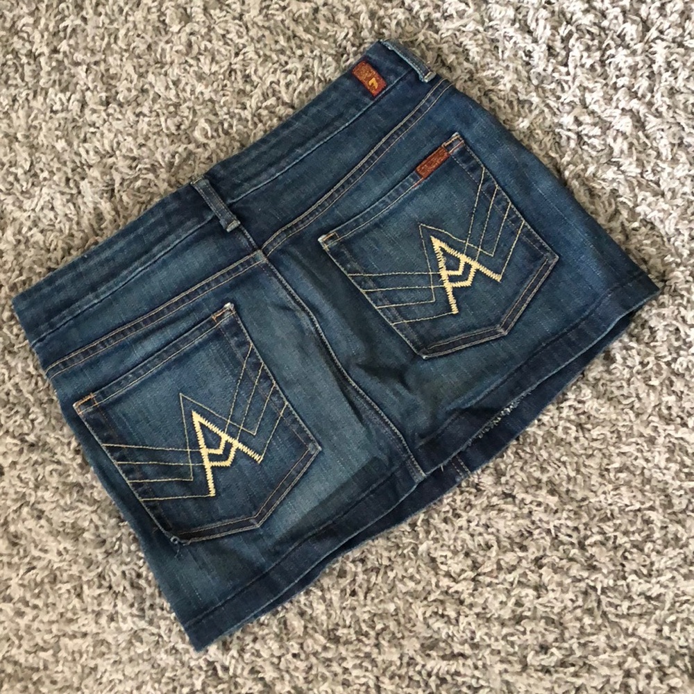 A Pocket Seven for All Mankind Jean Skirt